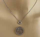 Submissive Day Collar, BDSM O Ring Lovers Knot Necklace 24/7 Wear