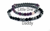 Morse Code Bracelet Set, Daddy, Master, Baby Girl, Little One, Owned