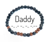 Couples Bracelet Set, Morse Code