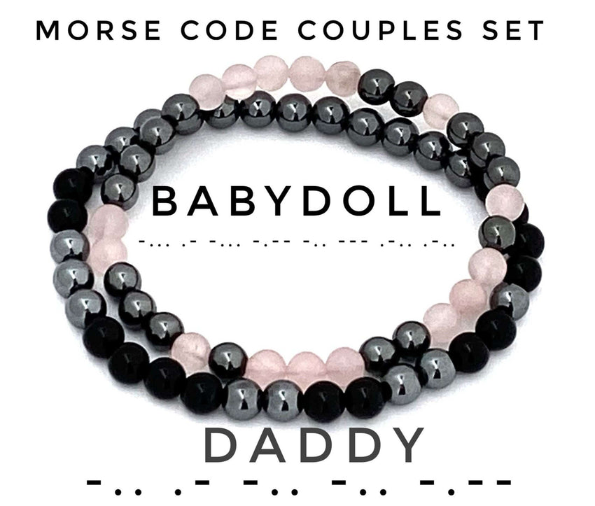 Morse Code Bracelet Set