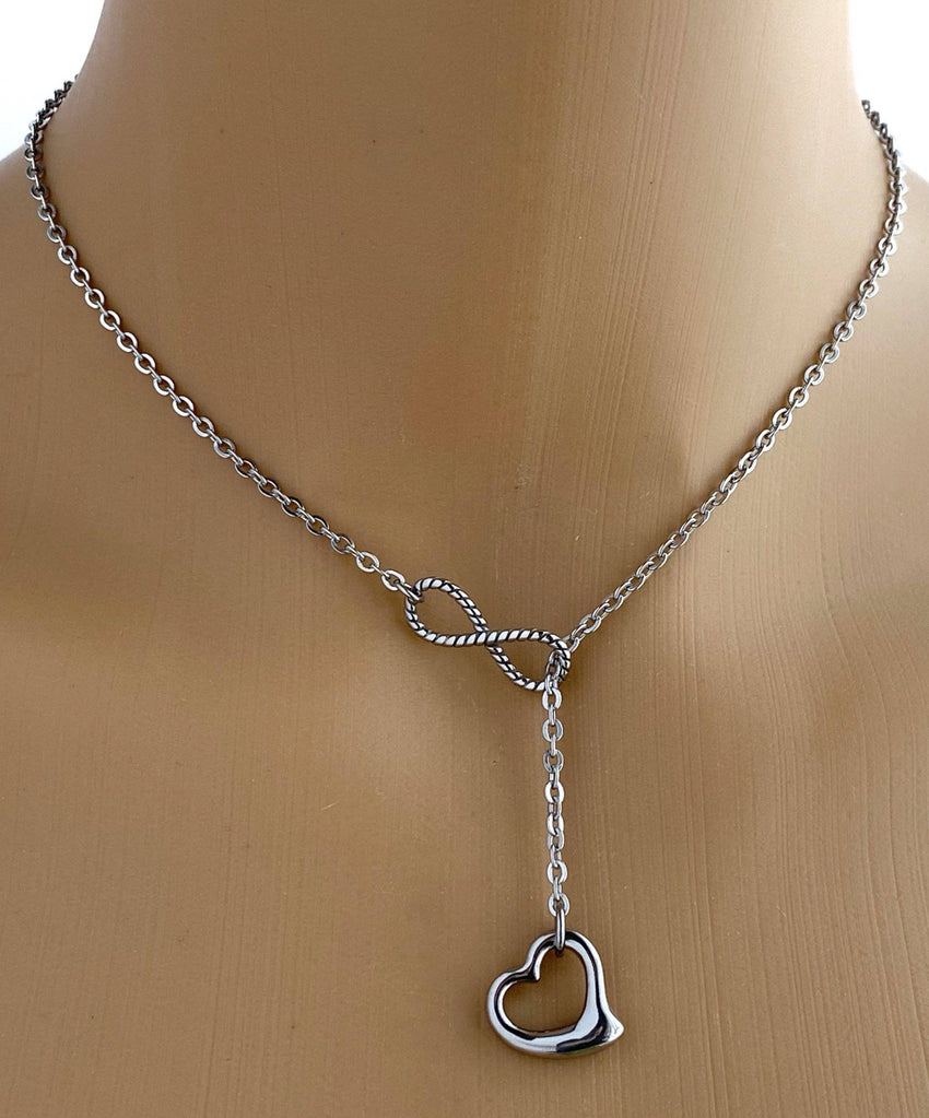 Infinity Rope Heart Necklace