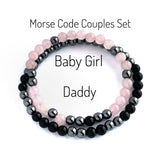 Couples Morse Code Bracelet Set