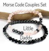 Couples Morse Code Bracelet Set