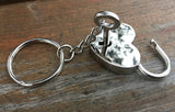 Nickel Heart Lock And Key