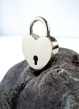Nickel Heart Lock And Key