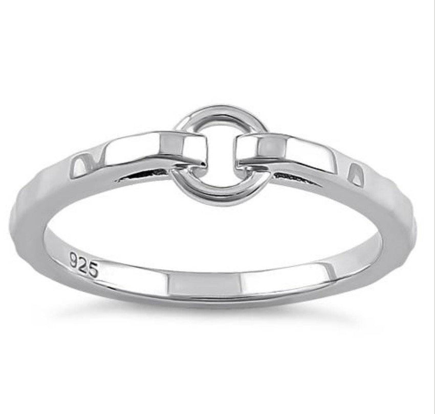Submissive BDSM O Sterling Silver Ring