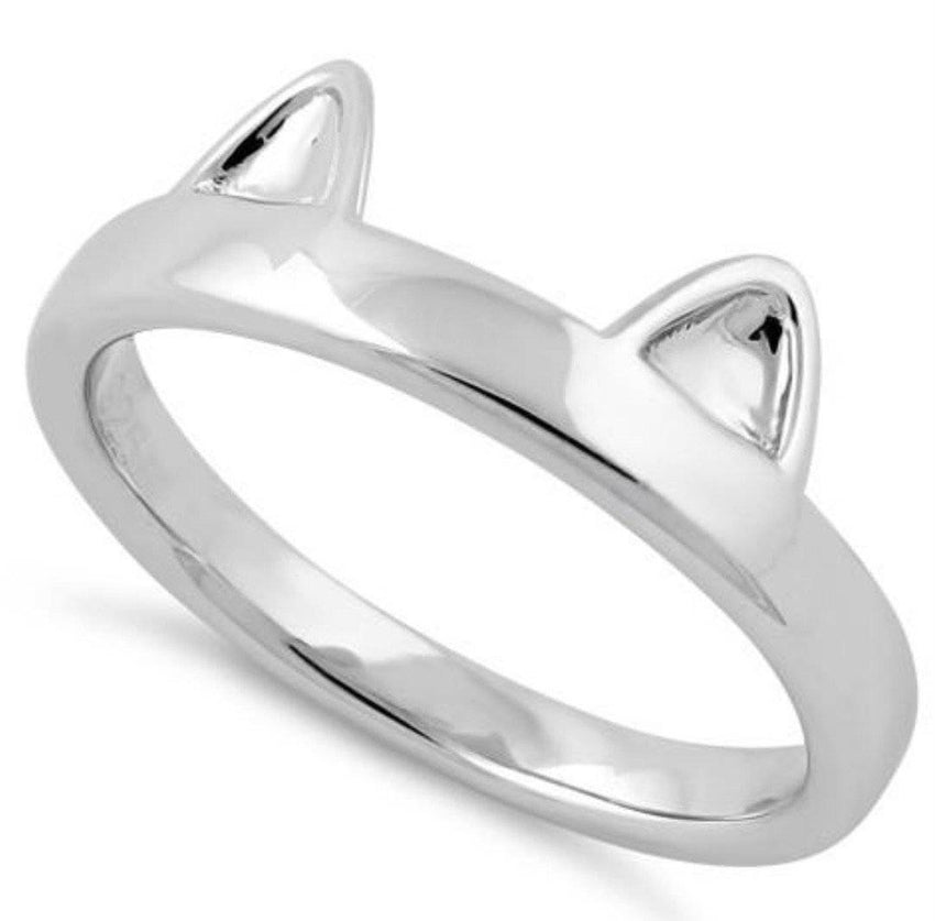 Cat Ears .925 Sterling Sliver Ring