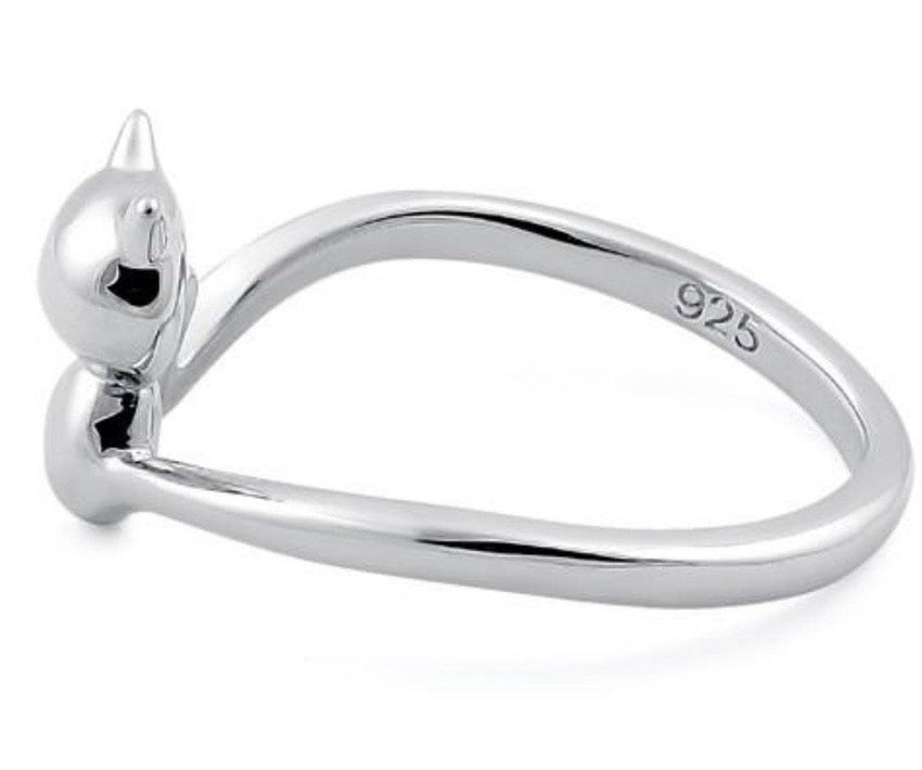Kitten wrap Sterling Silver Ring