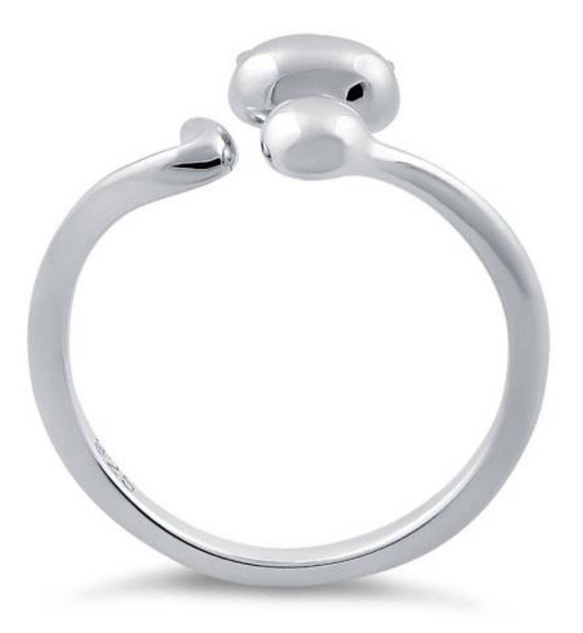 Kitten wrap Sterling Silver Ring