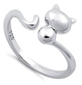 Kitten wrap Sterling Silver Ring