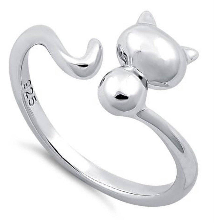 Kitten wrap Sterling Silver Ring