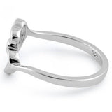 Double Hearts .925 Sterling Silver Ring