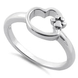 Heart Paw .925 Sterling Silver Ring