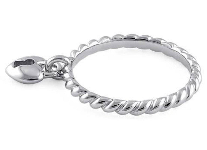Heart Lock .925 Sterling Silver Ring