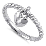 Heart Lock .925 Sterling Silver Ring