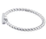 Rope Heart .925 Sterling Silver Ring
