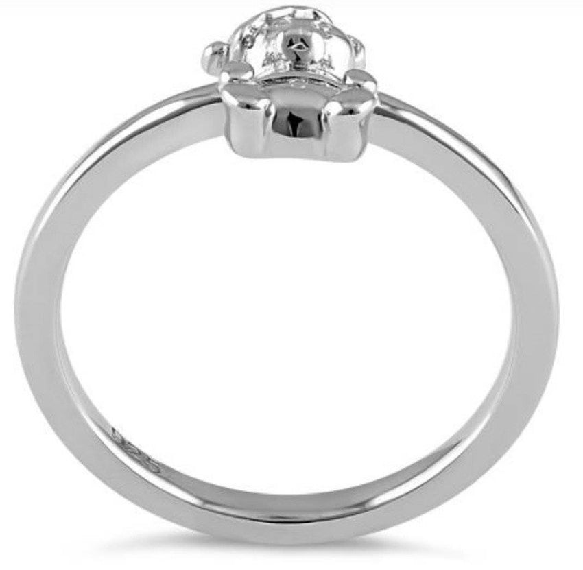 Winter Teddy Bear .925 Sterling Silver Ring