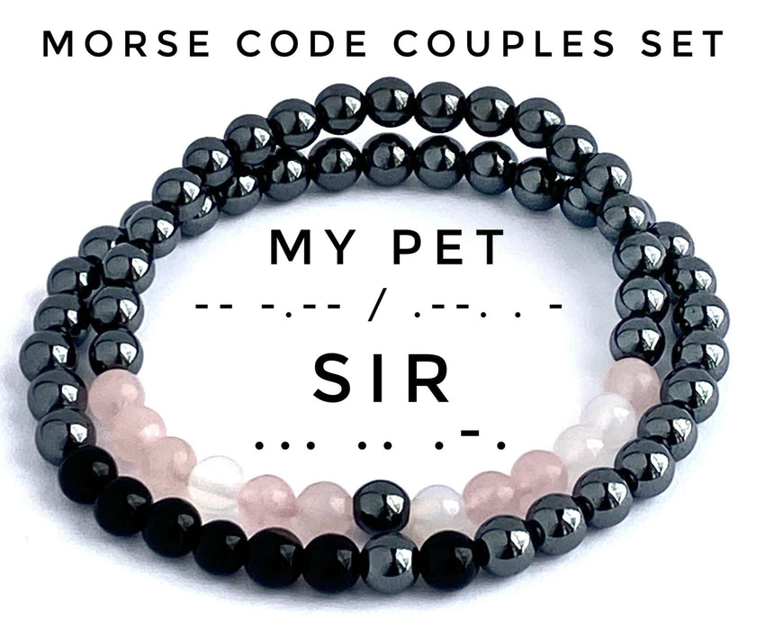 Morse Code Bracelet Set