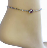 Micro Lovers Knot O Ring Anklet