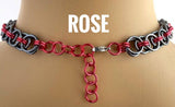 Infinity Heart Helm Weave Chainmaille Day Collar