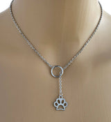 Submissive Pet Play Lariat - Discreet Day Collar - BDSM O Ring - 24-7 Wear