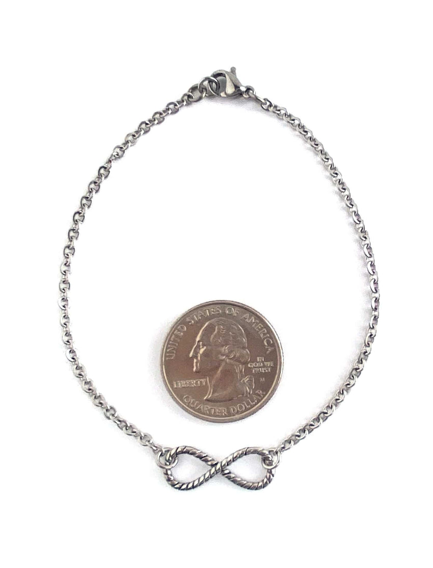 Submissive Rope Bondage Infinity Anklet or Bracelet - BDSM Day Collar - 24/7 Wear - Locking Options