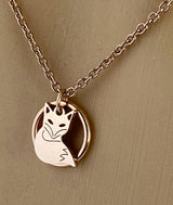 Submissive Day Collar, Rose Gold Fox and BDSM O Ring Necklace Pet Play