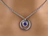 925 Sterling Silver Amethyst Heart