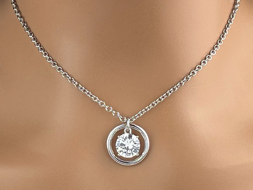 925 Sterling Silver CZ Necklace