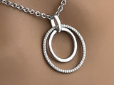Diamond Sterling Silver Protection O Ring