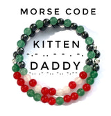 Special Edition- Holiday Morse Code Couples Kinkmas Bracelets