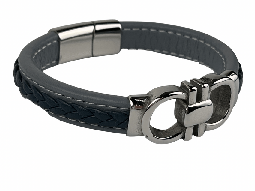 Leather Shackle Bracelet