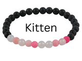 Morse Code Bracelet Set Daddy, Baby Girl, Kitten, Little One, Princess