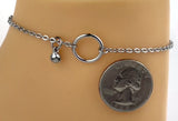 Submissive Bell Anklet, Submissive Day Collar, BDSM O Ring, Locking Options 24-7 Wear