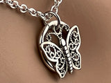 Sterling silver O Ring Rope Butterfly