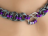 Chainmaille Infinity Heart Morse Code
