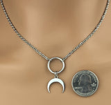 Submissive Necklace Moon Horn