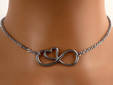 Infinity Heart Necklace Collar