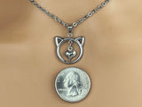 Submissive Kitten Heart Day Collar Necklace with Locking Options, 24-7 Wear