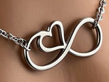 Infinity Heart Necklace Collar