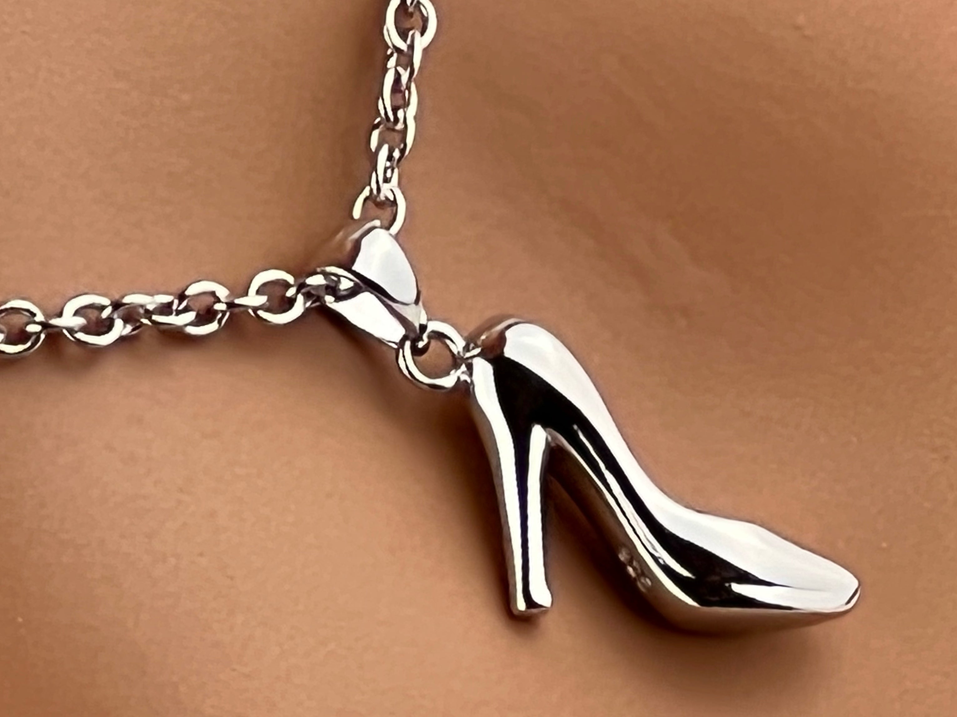 High deals heel necklace