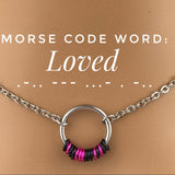 Limited Edition Valentine's Special - "Loved" Morse Code BDSM O Ring Collar