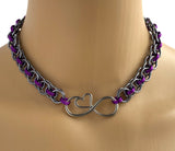 Infinity Heart Helm Weave Chainmaille Day Collar