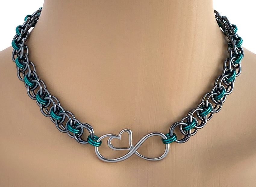 Ready-to-Ship Chainmaille Helm Weave Day Collar
