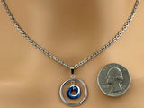 Submissive Day Collar -Floating Circle Pendant with Lovers O Ring Necklace - 24/7 Wear Locking Options