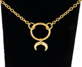 Gold Crescent Moon Horn