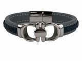Leather Shackle Bracelet