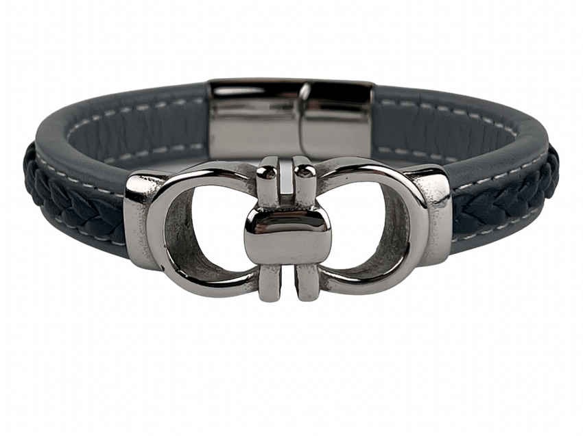 Leather Shackle Bracelet