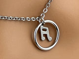 BDSM O Ring Collar with Music Note