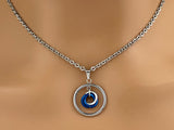 Submissive Day Collar -Floating Circle Pendant with Lovers O Ring Necklace - 24/7 Wear Locking Options